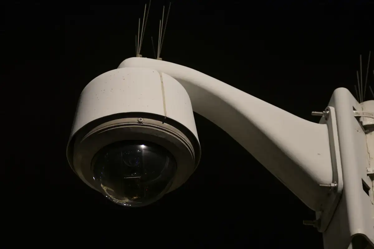 PTZ dome camera at night