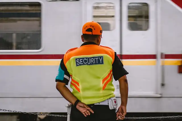 Security guard on duty