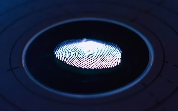 Fingerprint on a scanner