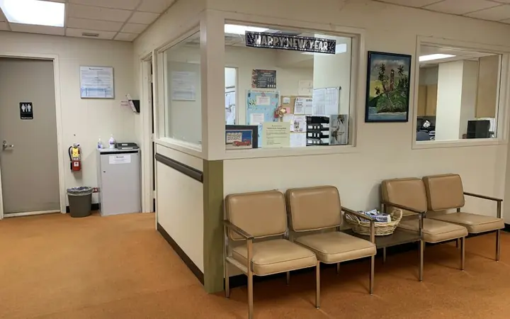 A quiet clinic waiting room