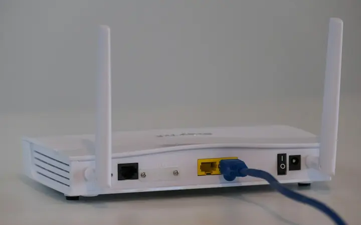 Router with a network cable