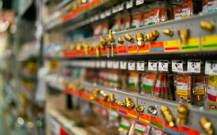Store shelves full of stock