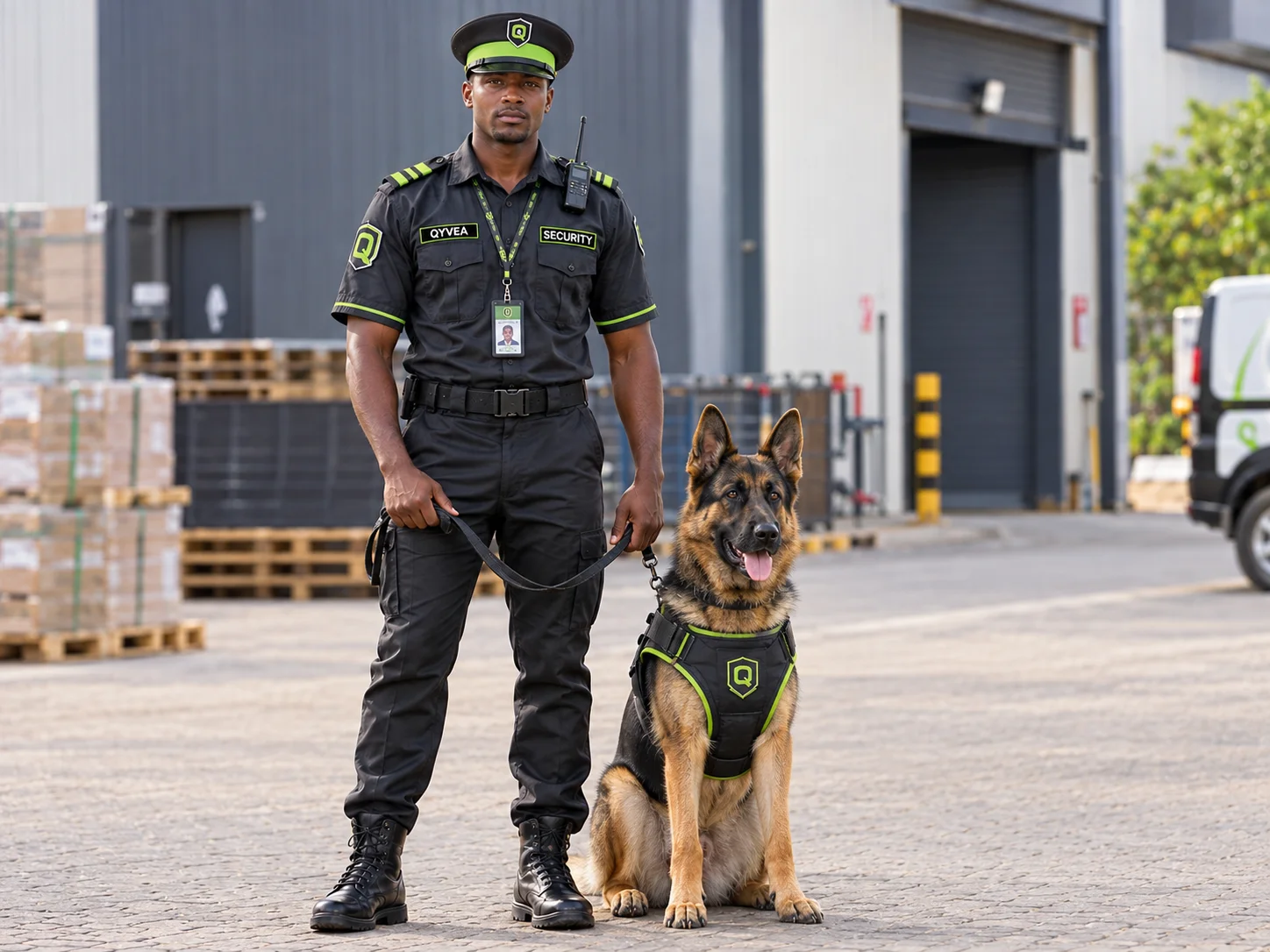 K9 security dog and handler