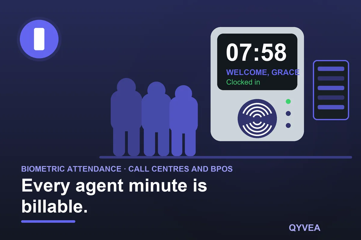 Biometric Attendance System for Call Centres and BPOs: illustration