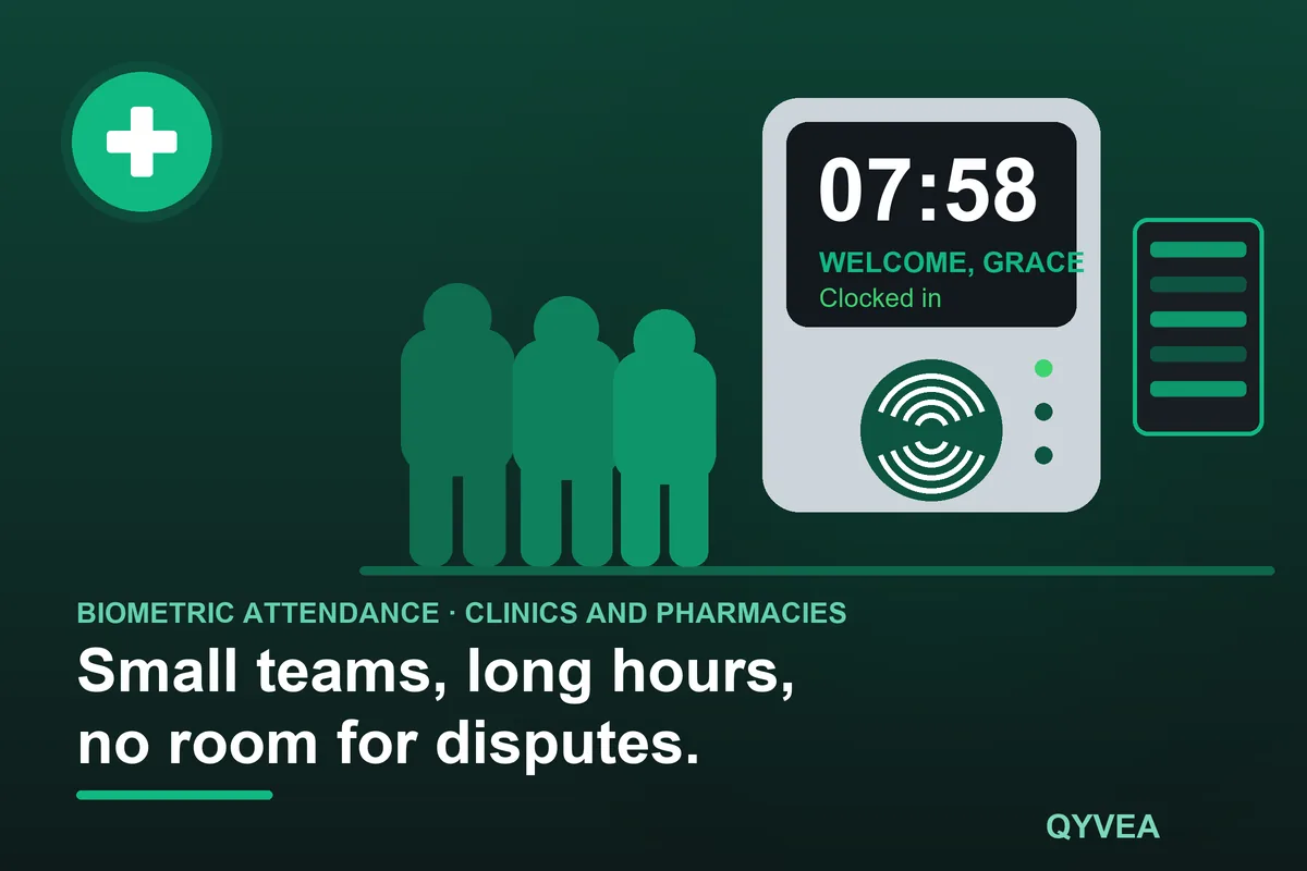 Biometric Attendance System for Clinics and Pharmacies: illustration