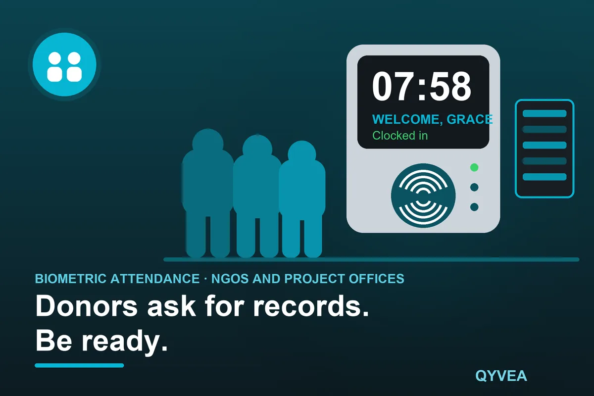 Biometric Attendance System for NGOs and Project Offices: illustration