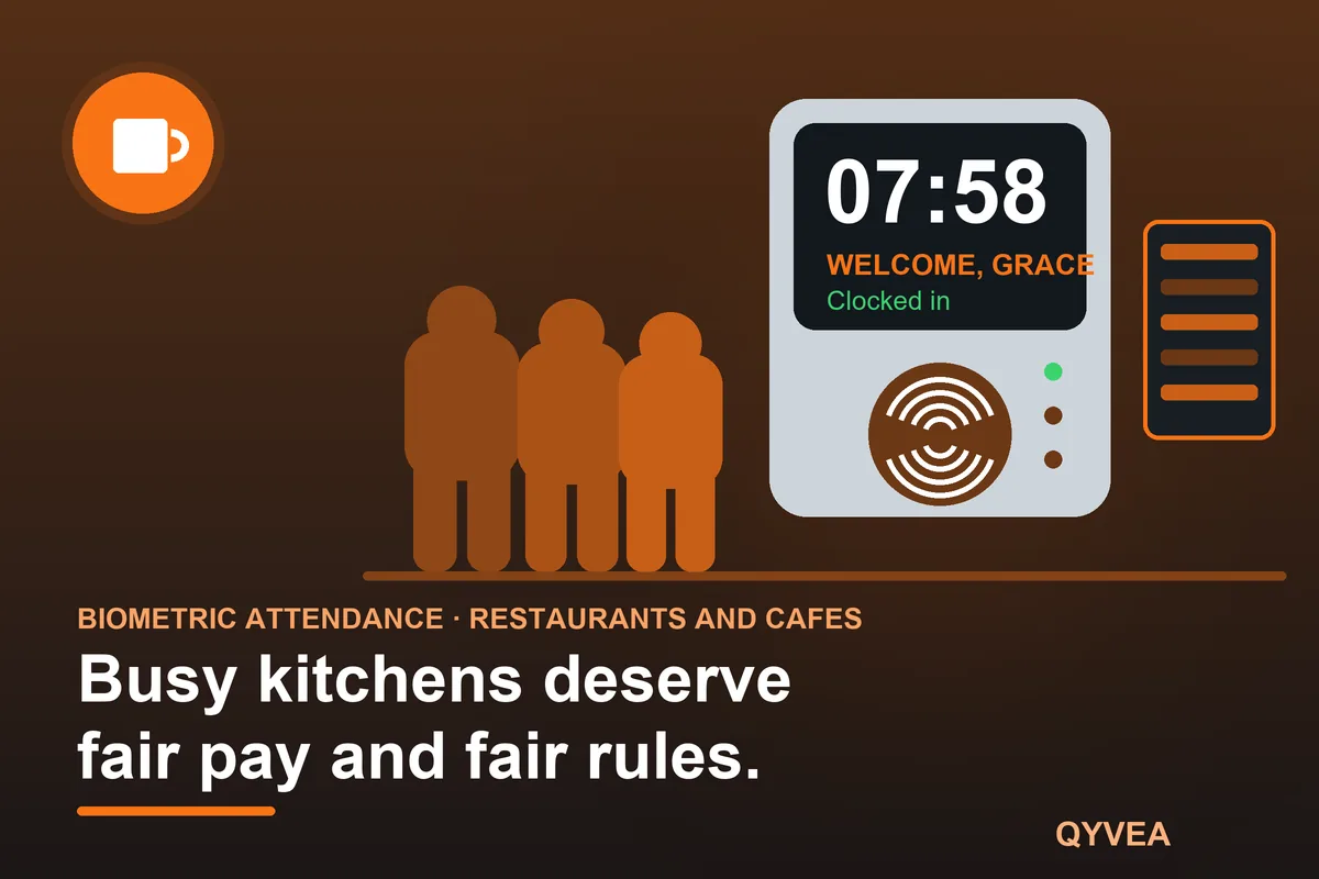 Biometric Attendance System for Restaurants and Cafes: illustration
