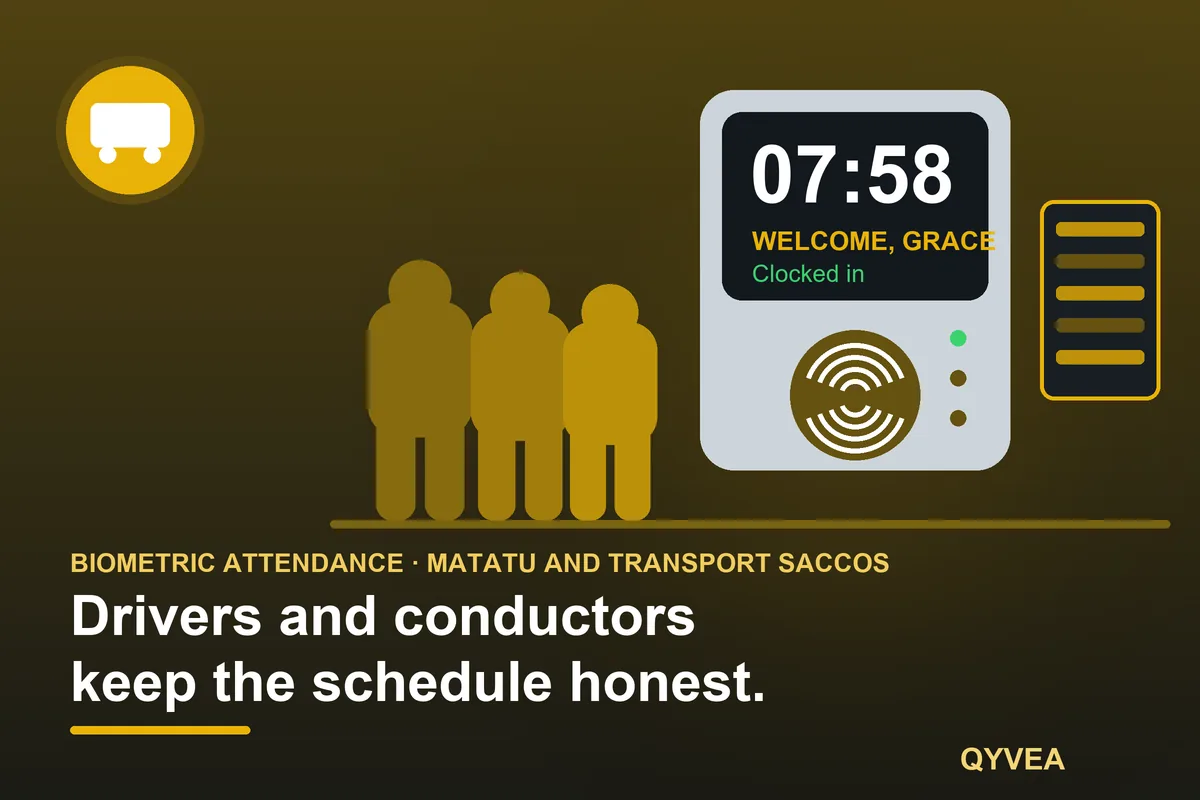 Biometric Attendance System for Matatu and Transport SACCOs: illustration