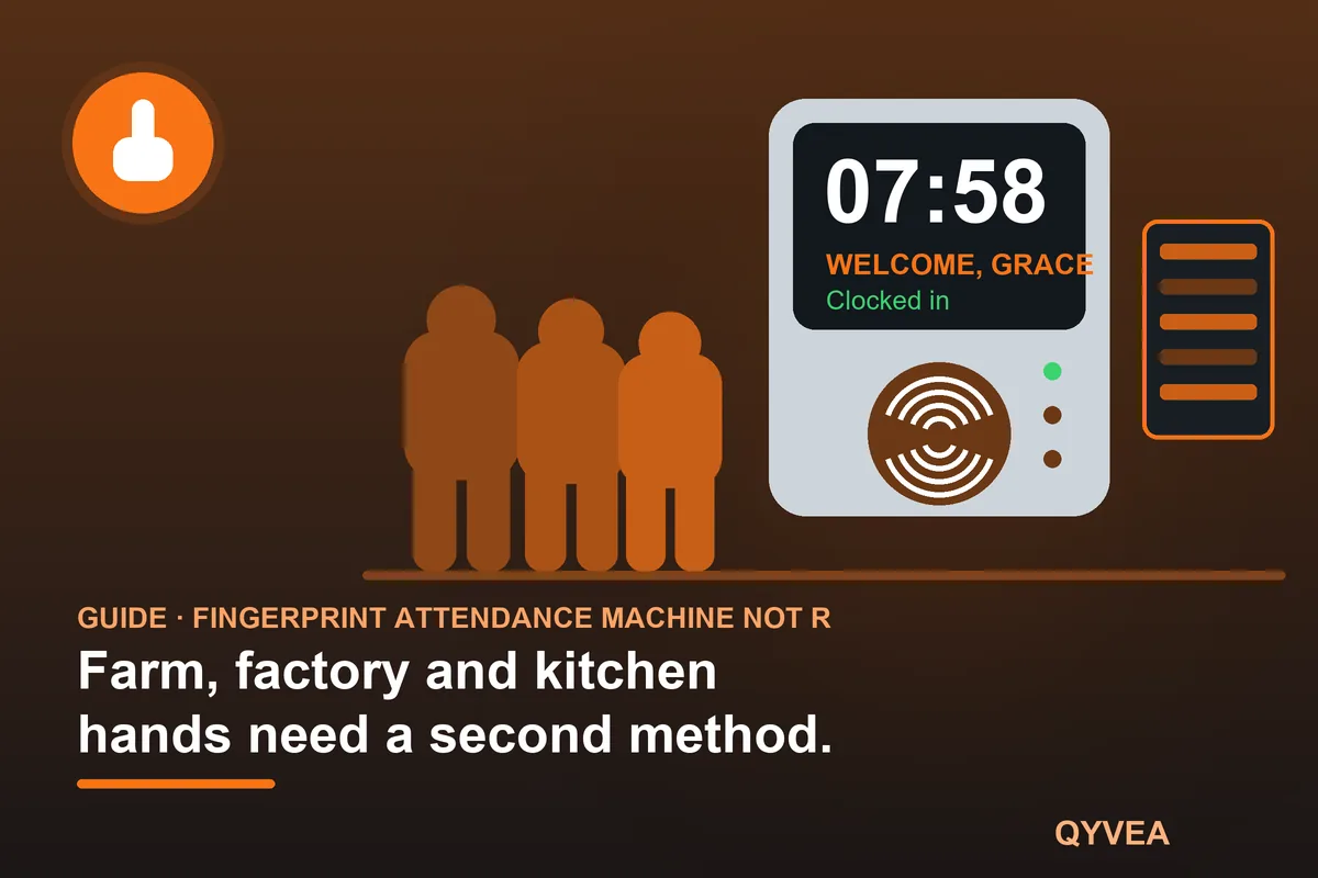 Fingerprint Attendance Machine Not Reading? Worn or Dirty Fingerprints: illustration