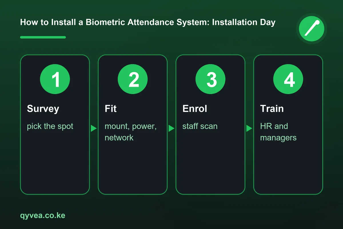 How to Install a Biometric Attendance System: Installation Day