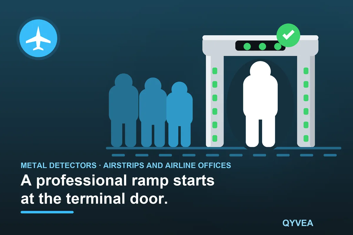 Walk-Through Metal Detector for Airstrips and Airline Offices: illustration